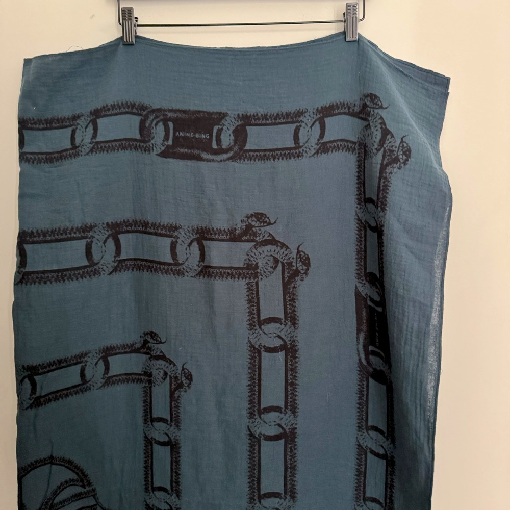 Anine Bing Praia Sarong – Navy Snake Link Print - Picture 8 of 8